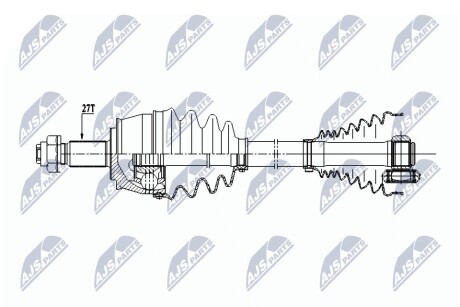 ПОЛУОСЬ NTY NPW-FT-035