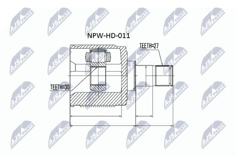 ШАРНИР РАВНЫХ УГЛОВЫХ СКОРОСТЕЙ NTY NPW-HD-011