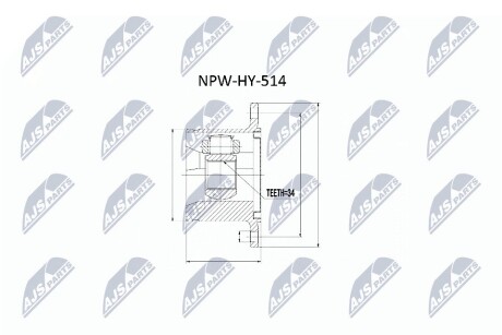 ШАРНИР РАВНЫХ УГЛОВЫХ СКОРОСТЕЙ NTY NPW-HY-514 (фото 1)