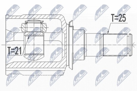 ШАРНИР РАВНЫХ УГЛОВЫХ СКОРОСТЕЙ NTY NPW-HY-548