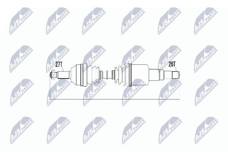 ПОЛУОСЬ NTY NPW-JG-000