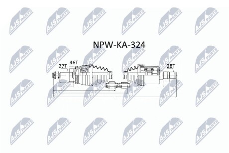 ПОЛУОСЬ NTY NPW-KA-324 (фото 1)