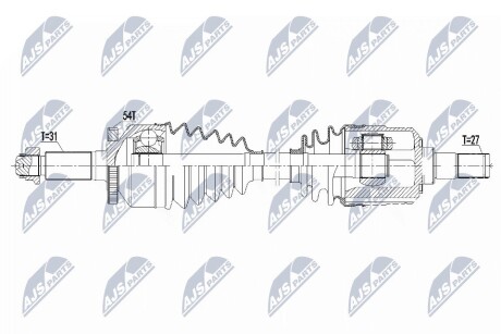 ПОЛУОСЬ NTY NPW-KA-360