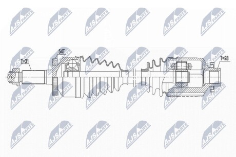 ПОЛУОСЬ NTY NPW-KA-362