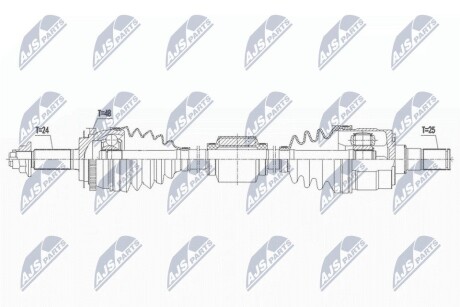 ПОЛУОСЬ NTY NPW-KA-376