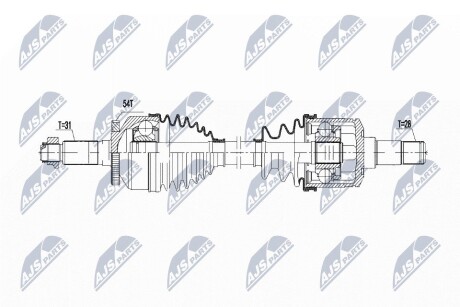 ПОЛУОСЬ NTY NPW-KA-378