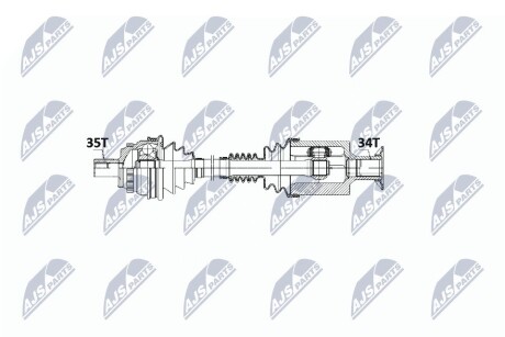 ПОЛУОСЬ NTY NPW-ME-022