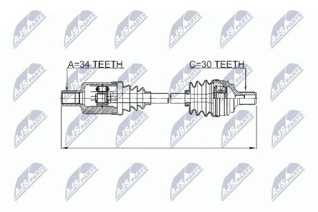 ПОЛУОСЬ NTY NPW-ME-035