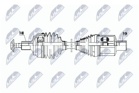 ПОЛУОСЬ NTY NPW-ME-060