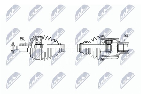 ПОЛУОСЬ NTY NPW-ME-075