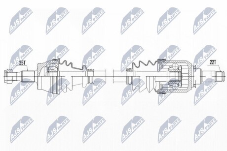 ПОЛУОСЬ NTY NPW-ME-106