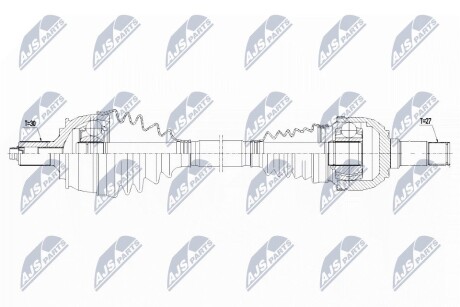 ПОЛУОСЬ NTY NPW-ME-116