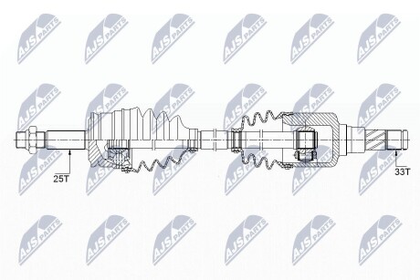 ПОЛУОСЬ NTY NPW-ME-124