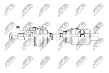 ПОЛУОСЬ NTY NPW-ME-180