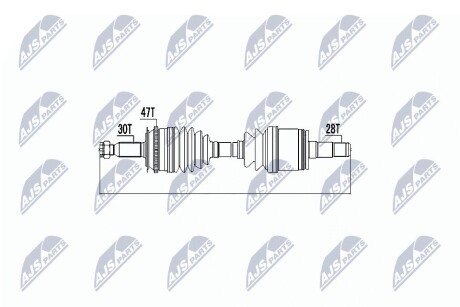 ПОЛУОСЬ NTY NPW-MS-000