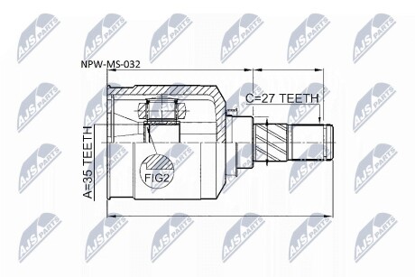 ШАРНИР РАВНЫХ УГЛОВЫХ СКОРОСТЕЙ NTY NPW-MS-032