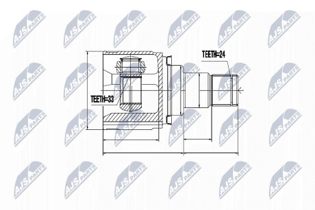 ШАРНИР РАВНЫХ УГЛОВЫХ СКОРОСТЕЙ NTY NPW-MS-037