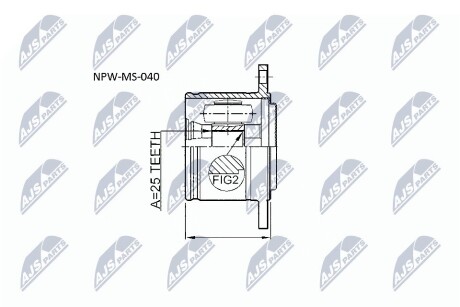 ШАРНИР РАВНЫХ УГЛОВЫХ СКОРОСТЕЙ NTY NPW-MS-040 (фото 1)