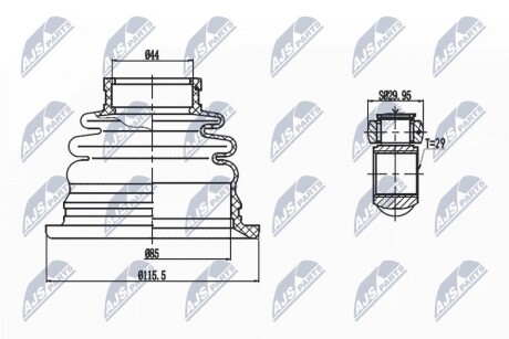 ШАРНИР РАВНЫХ УГЛОВЫХ СКОРОСТЕЙ NTY NPW-MS-041