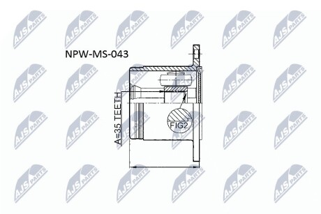 ШАРНИР РАВНЫХ УГЛОВЫХ СКОРОСТЕЙ NTY NPW-MS-043