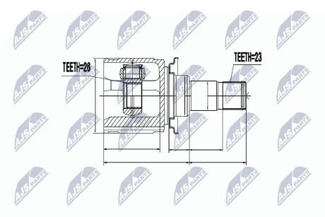 ШАРНИР РАВНЫХ УГЛОВЫХ СКОРОСТЕЙ NTY NPW-MS-044