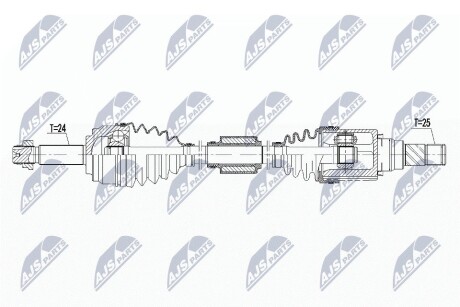 ПОЛУОСЬ NTY NPW-MS-065