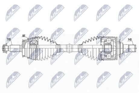 ПОЛУОСЬ NTY NPW-MS-075