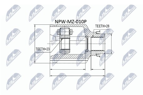 ШАРНИР РАВНЫХ УГЛОВЫХ СКОРОСТЕЙ NTY NPW-MZ-010P