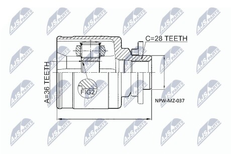 ШАРНИР РАВНЫХ УГЛОВЫХ СКОРОСТЕЙ NTY NPW-MZ-037