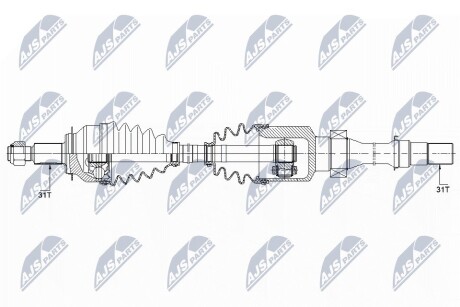 ПОЛУОСЬ NTY NPW-MZ-041