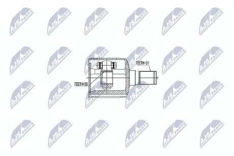 ШАРНИР РАВНЫХ УГЛОВЫХ СКОРОСТЕЙ NTY NPW-MZ-047