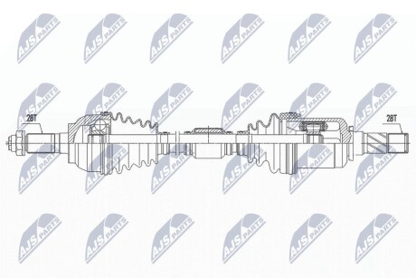 ПОЛУОСЬ NTY NPW-MZ-060