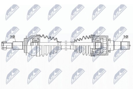 ПОЛУОСЬ NTY NPW-MZ-080 (фото 1)