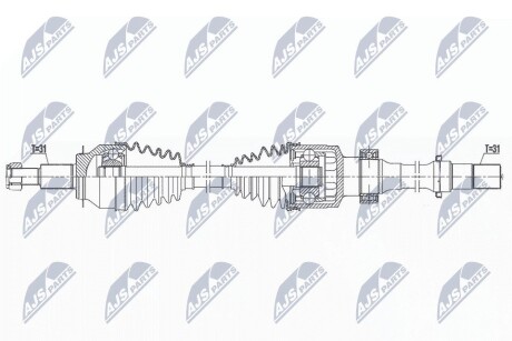 ПОЛУОСЬ NTY NPW-MZ-082