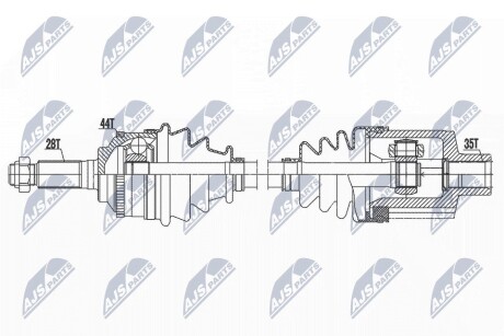 ПОЛУОСЬ NTY NPW-MZ-084