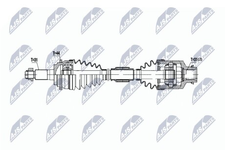 ПОЛУОСЬ NTY NPW-MZ-086