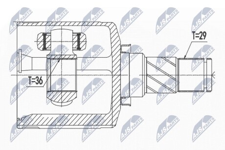 ШАРНИР РАВНЫХ УГЛОВЫХ СКОРОСТЕЙ NTY NPW-NS-036