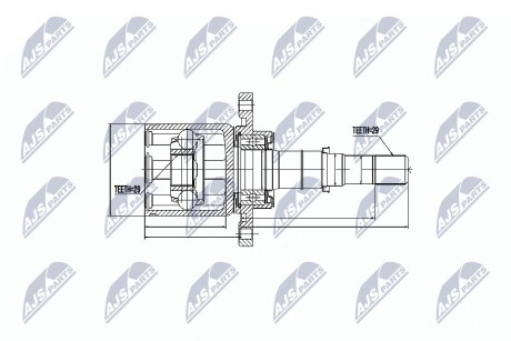 ШАРНИР РАВНЫХ УГЛОВЫХ СКОРОСТЕЙ NTY NPW-NS-045