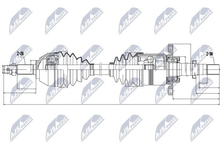 ПОЛУОСЬ NTY NPW-NS-049