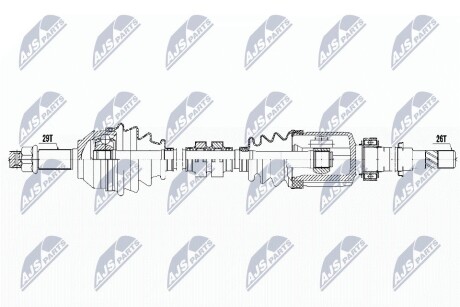 ПОЛУОСЬ NTY NPW-NS-070