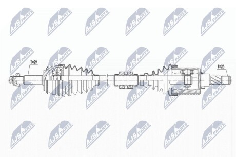 ПОЛУОСЬ NTY NPW-NS-072