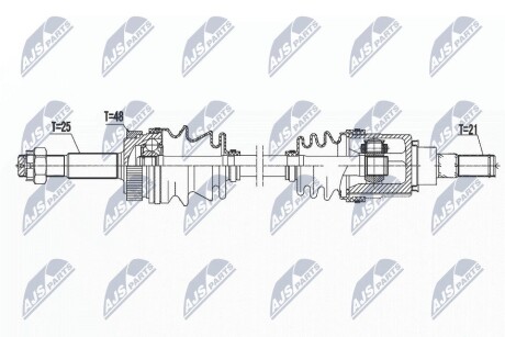 ПОЛУОСЬ NTY NPW-NS-076