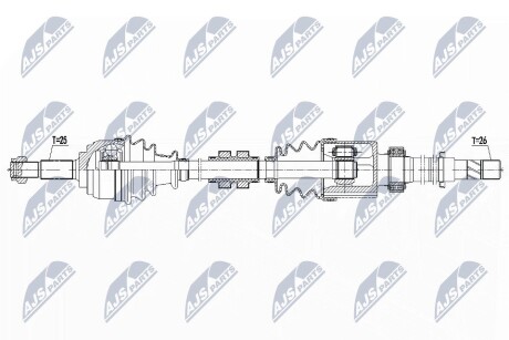 ПОЛУОСЬ NTY NPW-NS-102