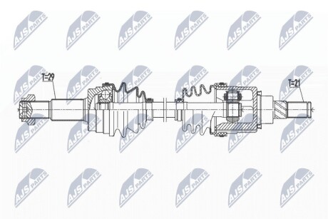 ПОЛУОСЬ NTY NPW-NS-106