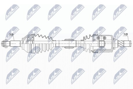 ПОЛУОСЬ NTY NPW-NS-128