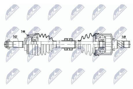 ПОЛУОСЬ NTY NPW-NS-140