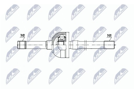 ПОЛУОСЬ NTY NPW-NS-154