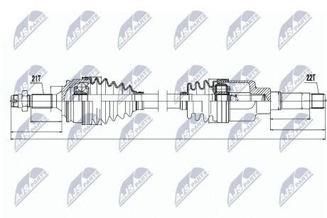 ПОЛУОСЬ NTY NPW-PE-015