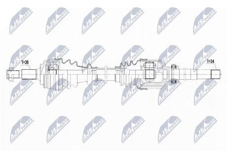 ПОЛУОСЬ NTY NPW-PE-019