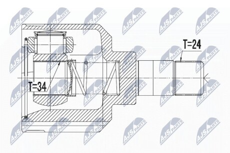 ШАРНИР РАВНЫХ УГЛОВЫХ СКОРОСТЕЙ NTY NPW-PE-022